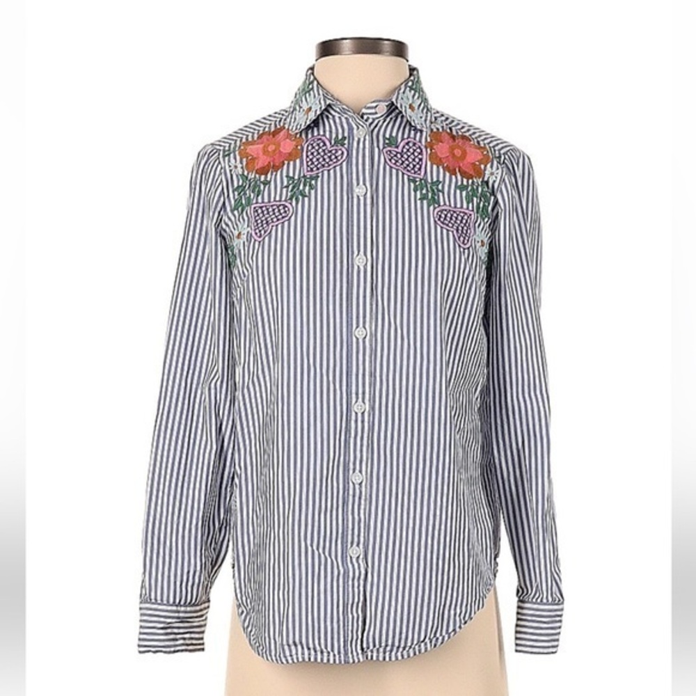 Maeve Size 2 Long Sleeve Button-Down Shirt